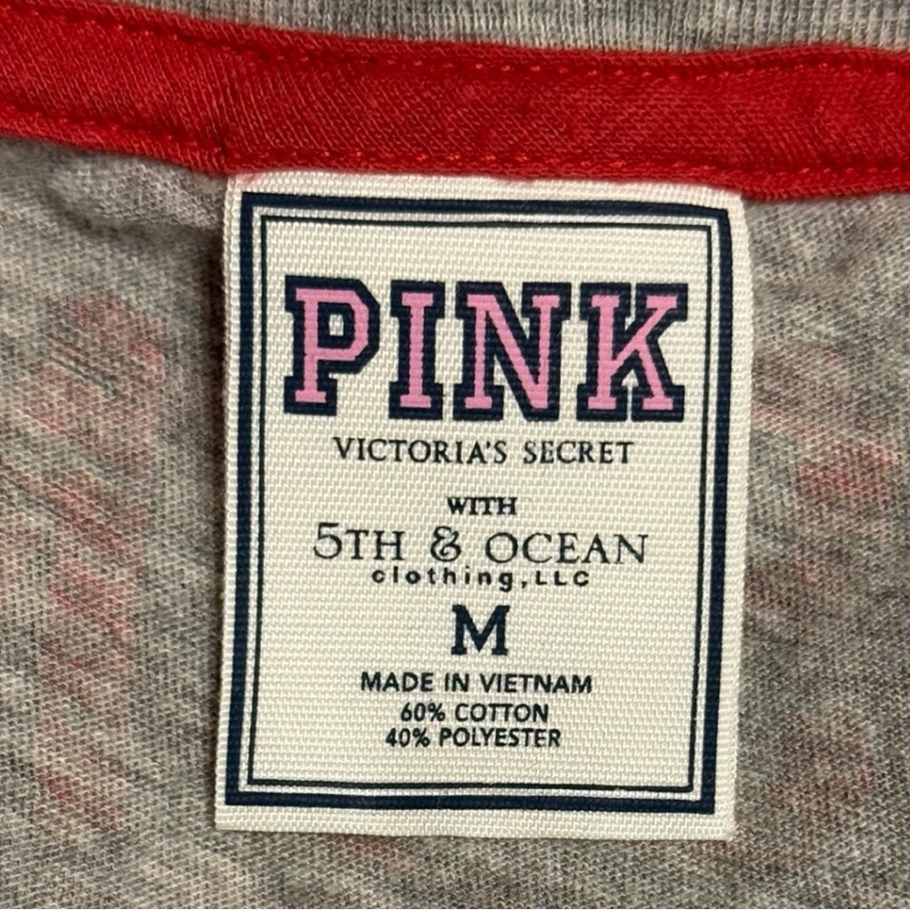 PINK Victoria’s Secret Alabama Crimson Tide Crop Tee Medium - Picture 7 of 8